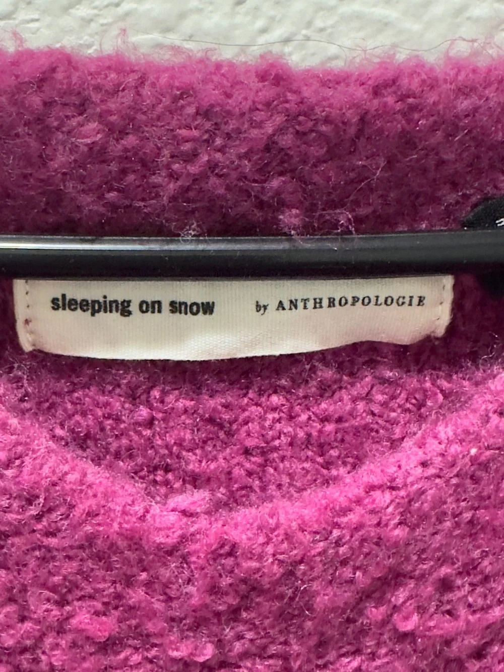 Anthropologie Sleeping on Snow Lavinia Wool and Alpaca Sweater in Magenta